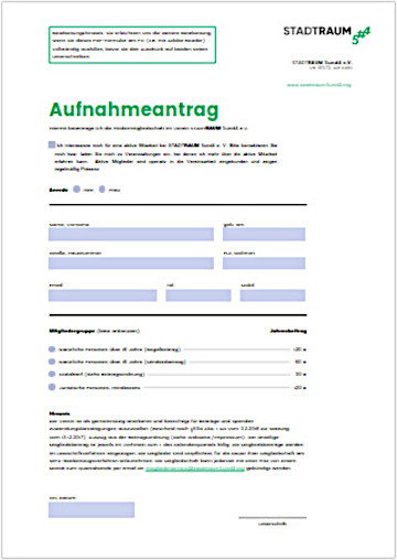 Aufnahmeantrag